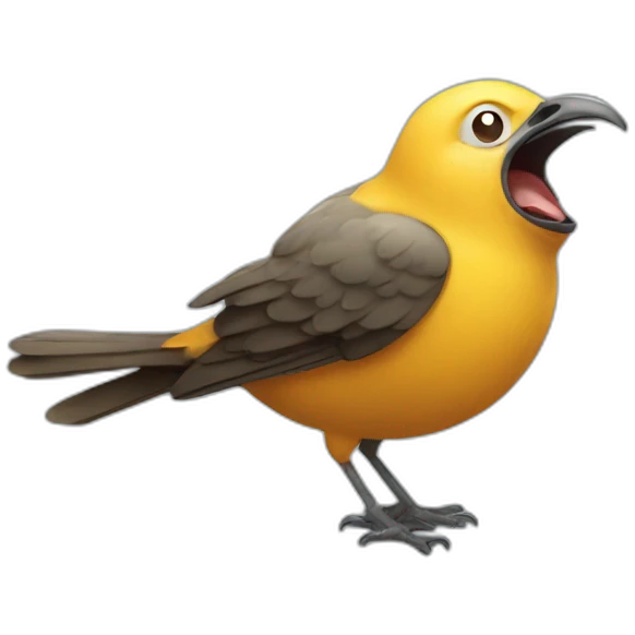 Bird screaming emoji