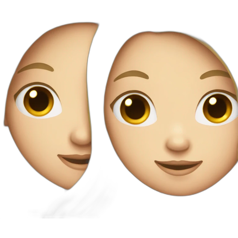 2 white girls with long hair hugging each other  emoji