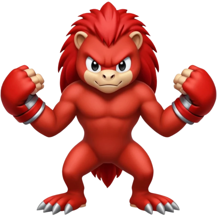 Sonic the hedgehogs friend knuckles a red animal  emoji