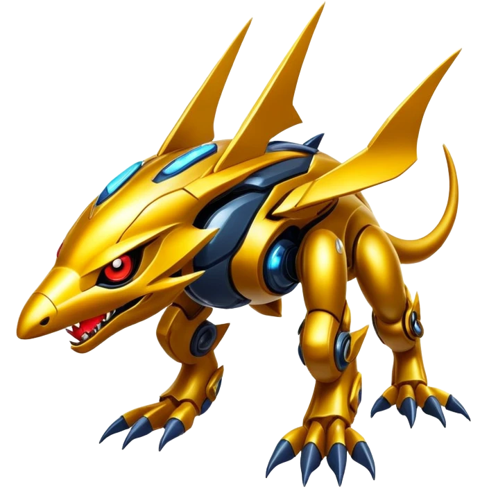  exotic futuristic modern cyber-Fakémon-Digimon-Vernid-creature emoji