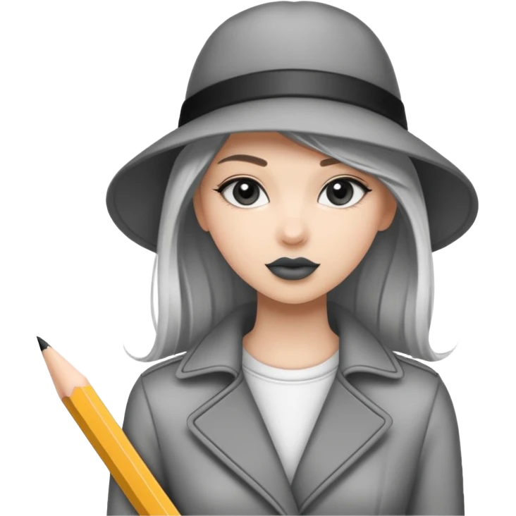 fashion skecth on sketch book, with pencil emoji