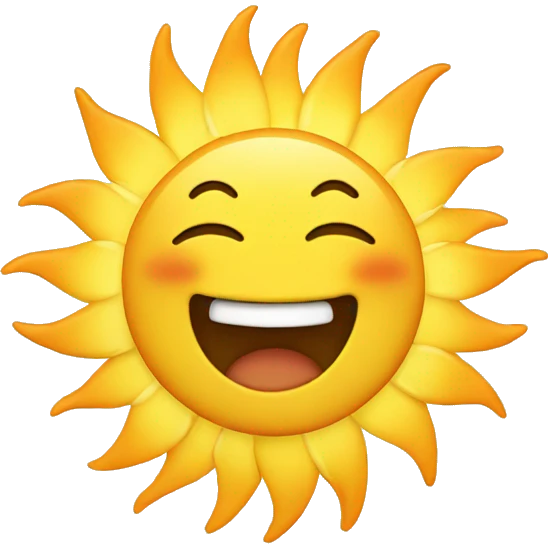 A happy sun emoji emoji
