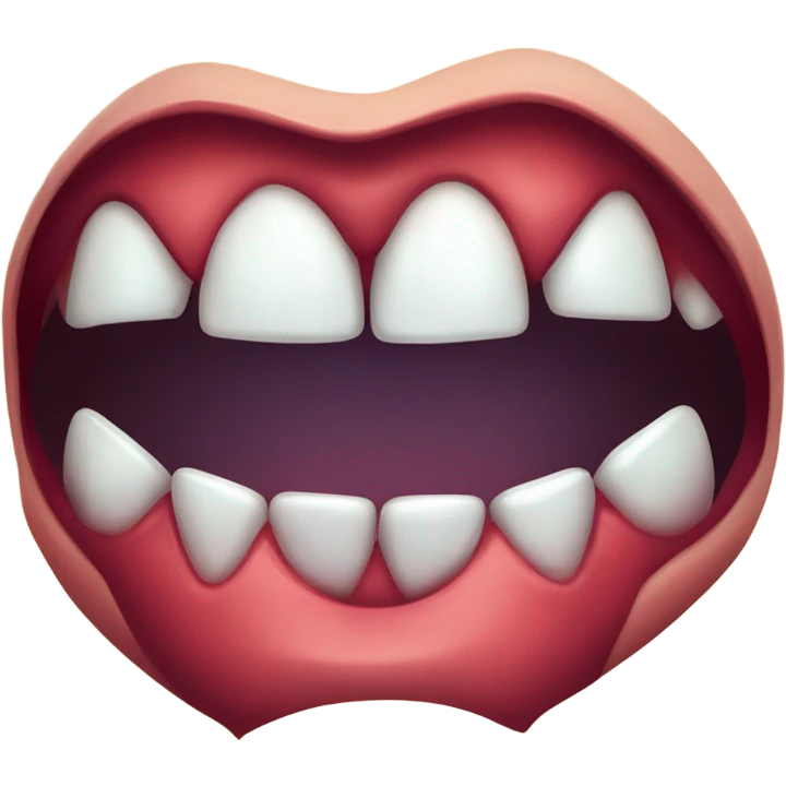 vampire mouth with fangs emoji