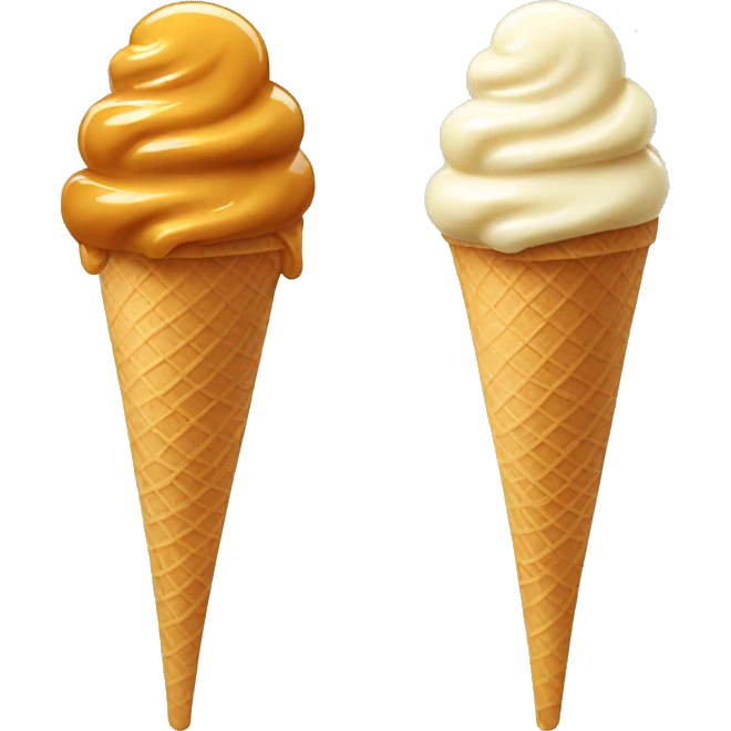 Swirl Ice cream Caramel emoji