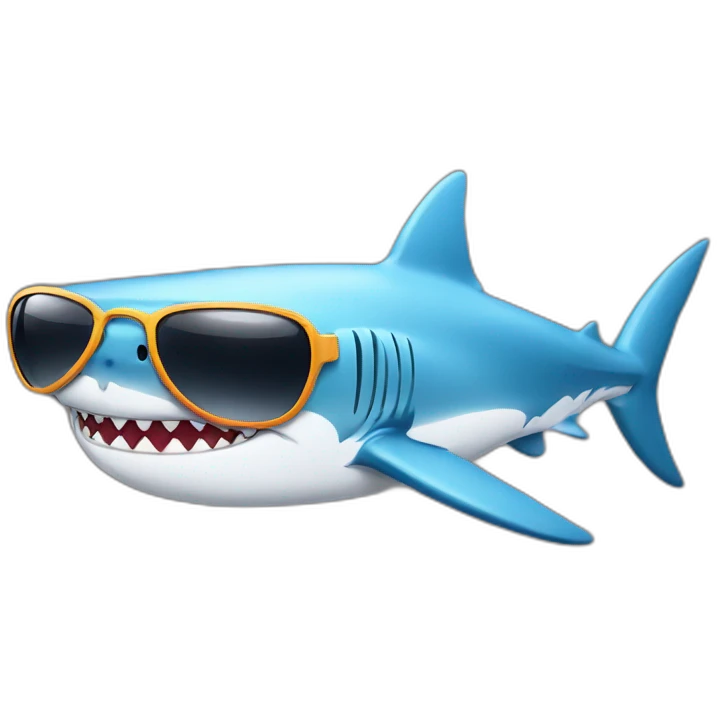 Shark with sunglasses emoji