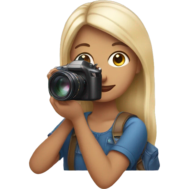 girl with a camera emoji