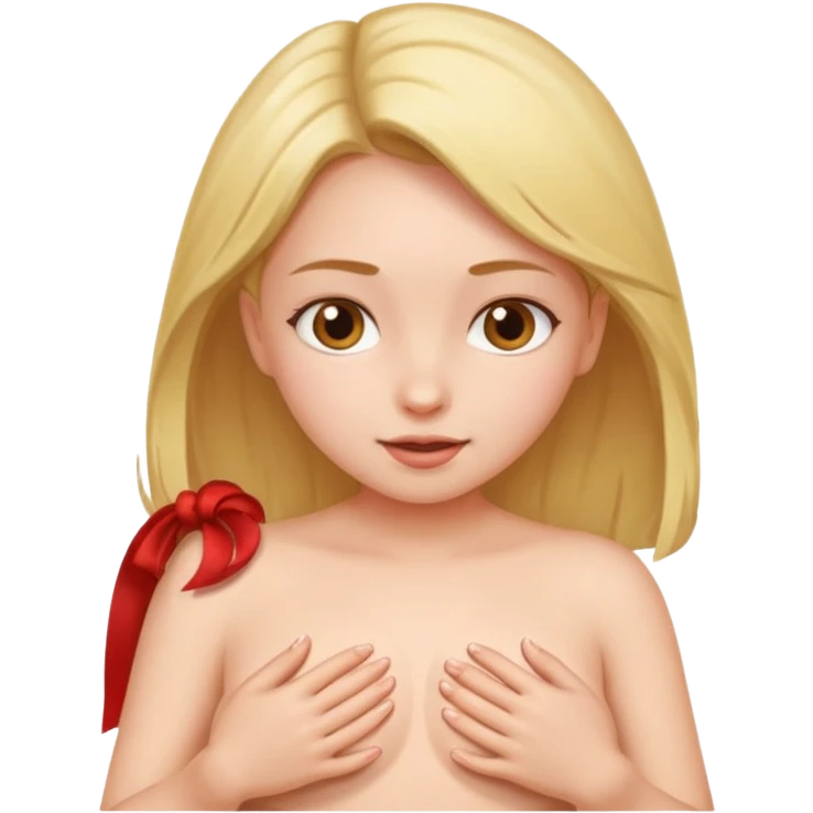 Naked girl playing with nipples emoji