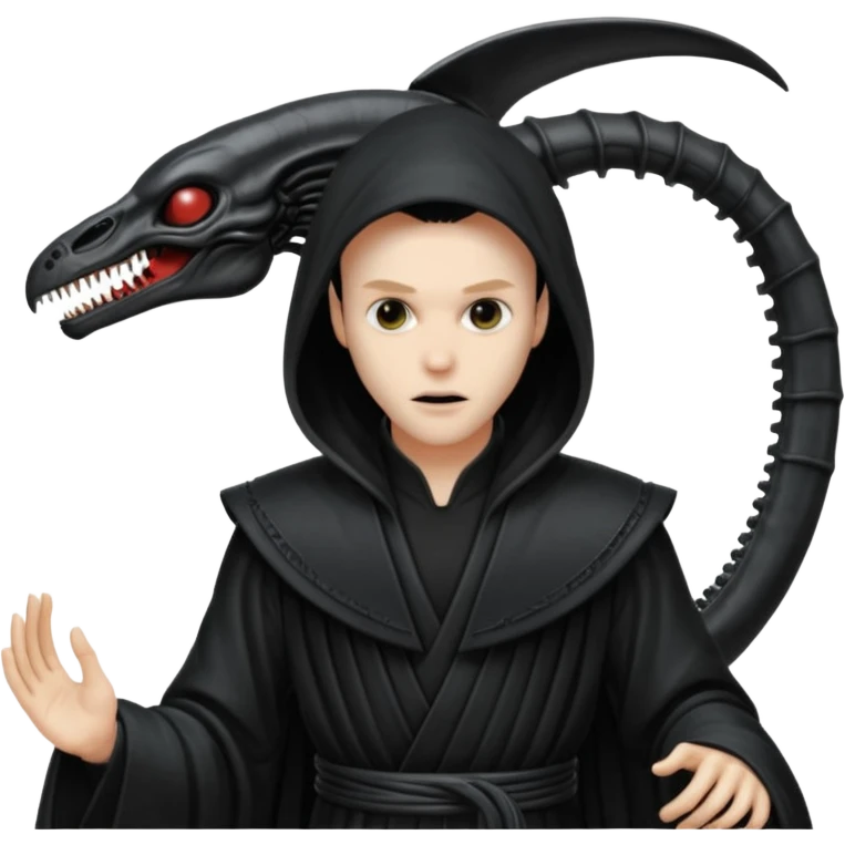 I need an emoji of a xenomorph from the alien franchise in a sith robe emoji