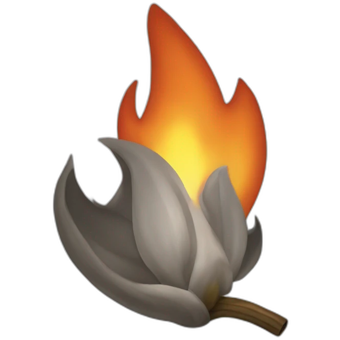 Une flamme emoji
