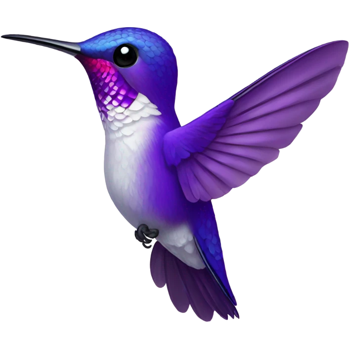 Violet hummingbird emoji