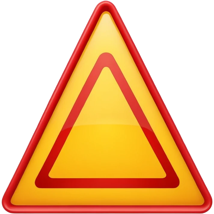 yellow warning triangle with red border emoji