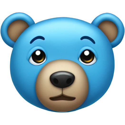 Cute blue stuffed animal bear emoji
