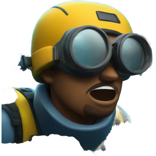 sub man look coral under sea emoji