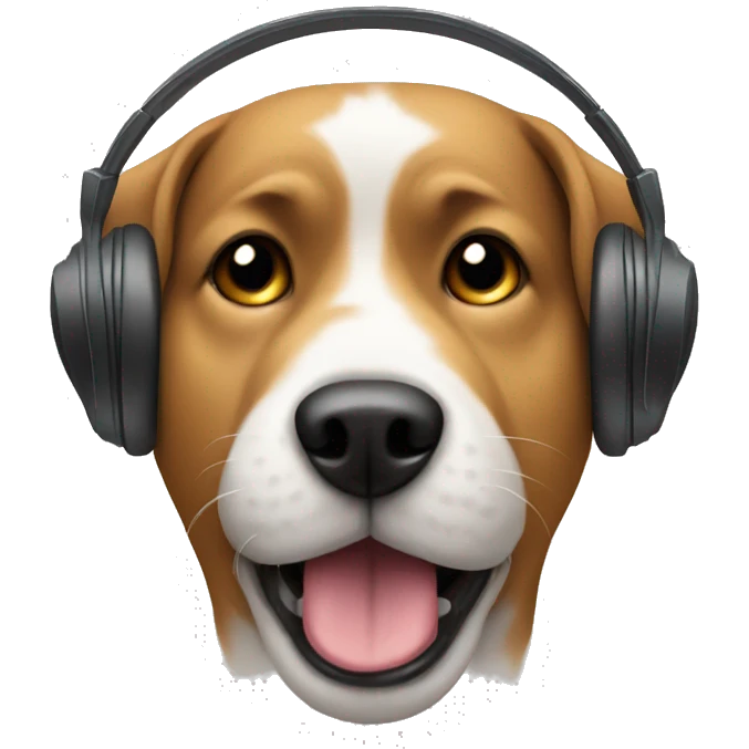dog listen music emoji