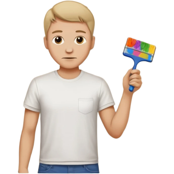 a man painting a wall   emoji