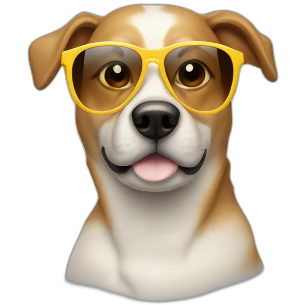 Hund mit sonnenbrille emoji