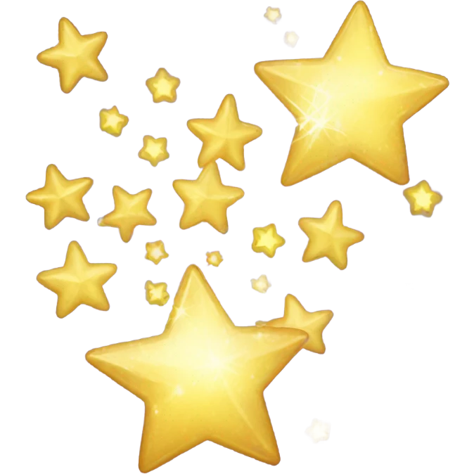 three sparking stars  emoji