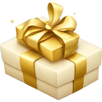 Gold gift for Christmas  emoji