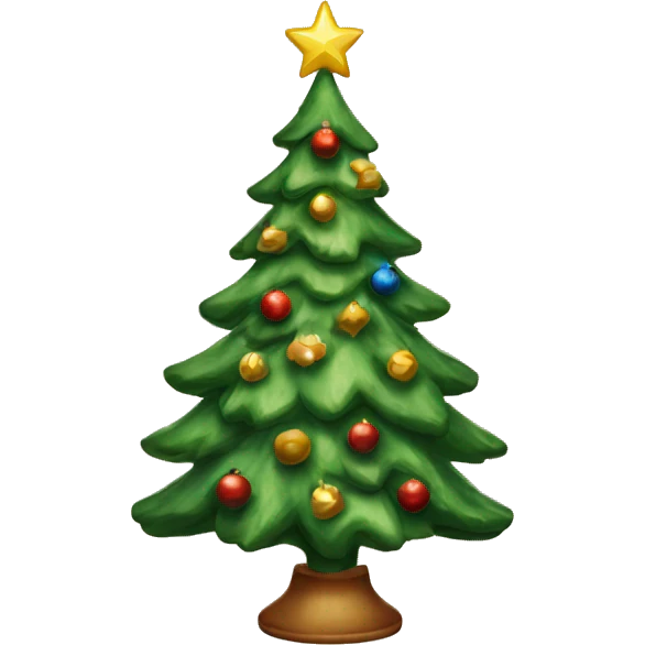 Vintage Christmas tree  emoji