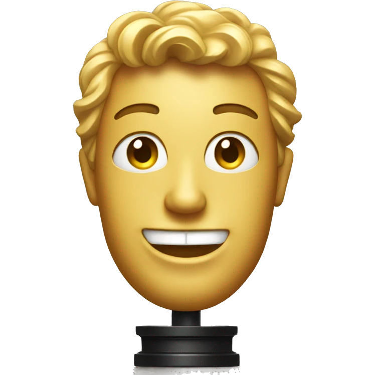oscar statuette with smile emoji head emoji