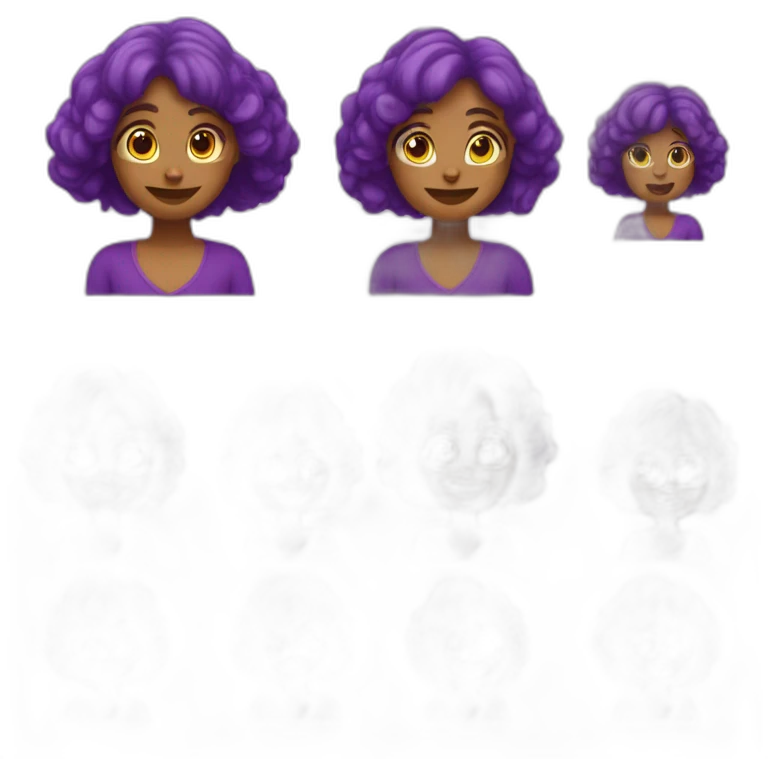 main avec doigts violets emoji