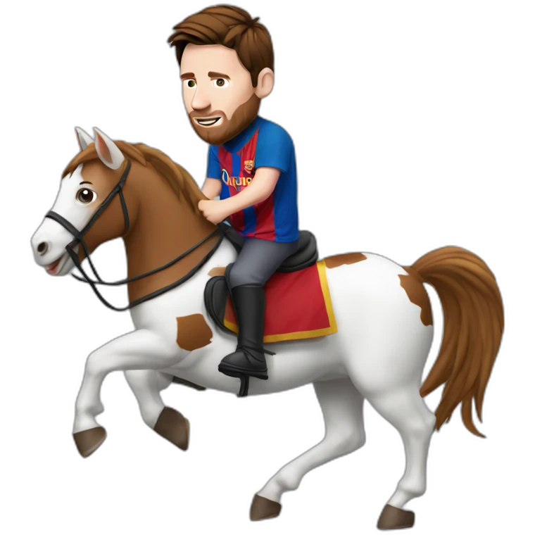messi sur un cheval emoji