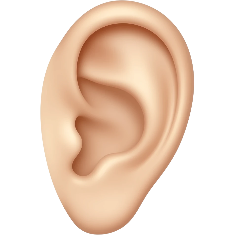 Just one small beige ear emoji