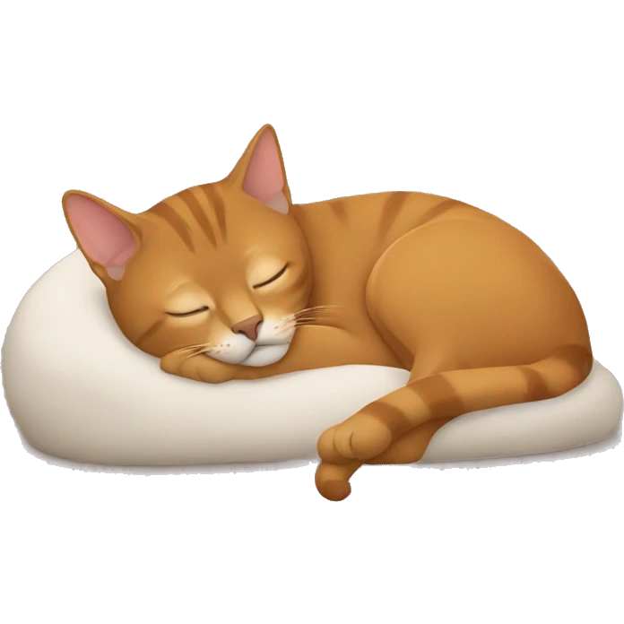 Sleeping abessinian cat  emoji