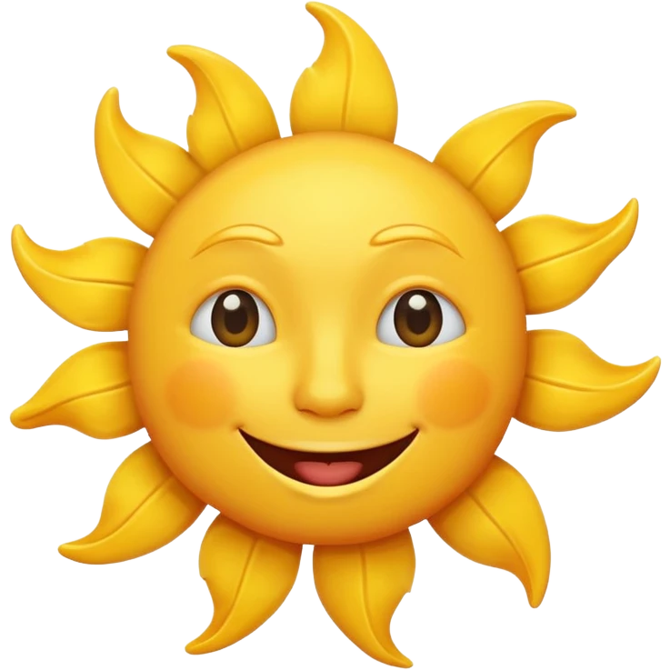 smiling sun emoji, simple and cheerful emoji