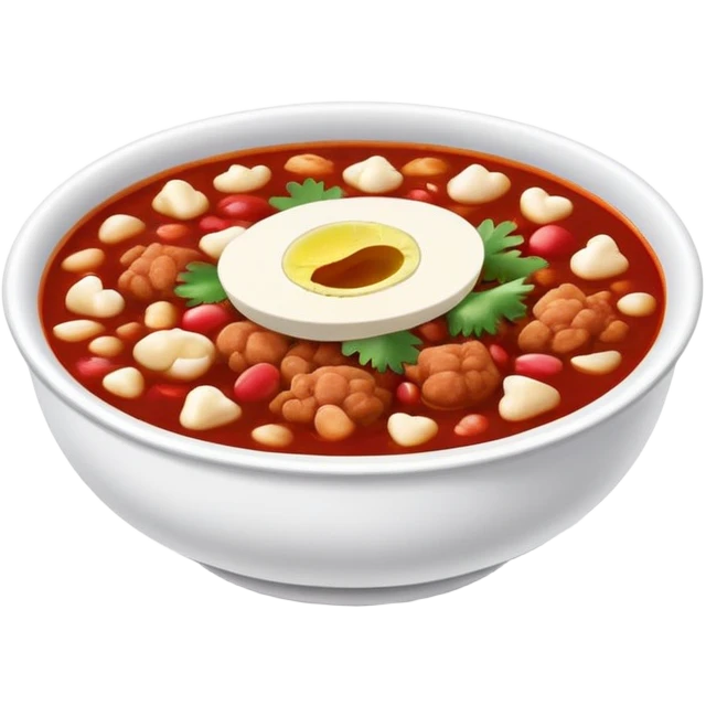 ultra realistic pozole rojo emoji