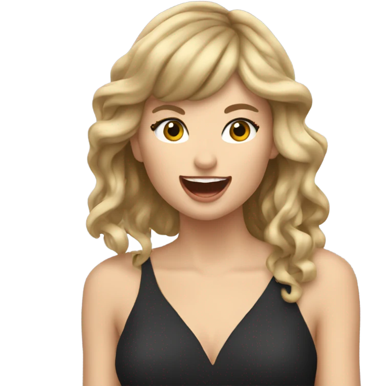 Taylor swift singing love song emoji