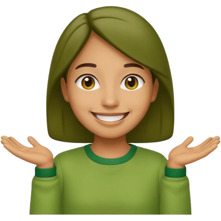 happy face this emoji🤷‍♂️ in green clothes emoji