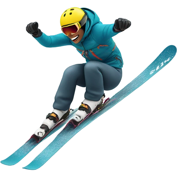 Skier going off jump emoji