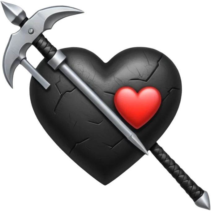 Corazón negro con una flecha emoji