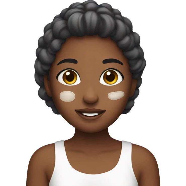 A girl doing skincare emoji