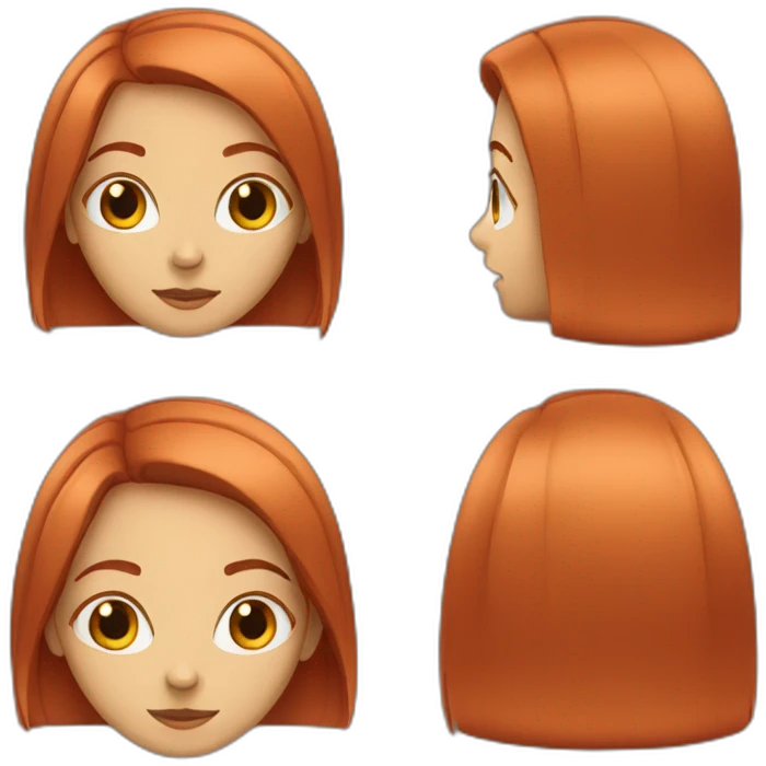 Girl with straight red hair emoji