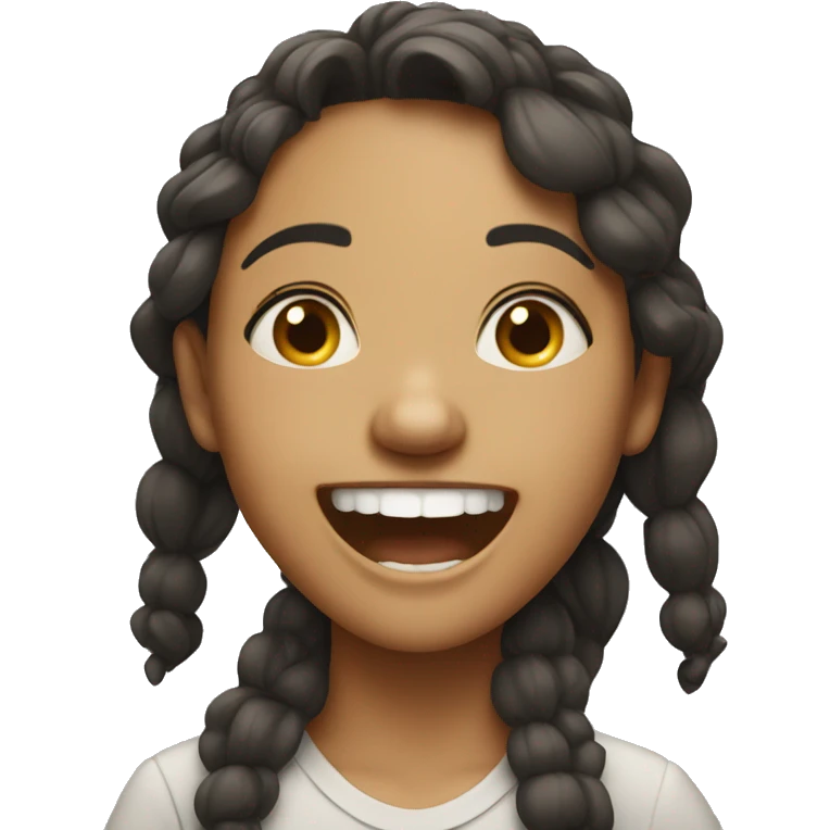 seriously laughing girl emoji