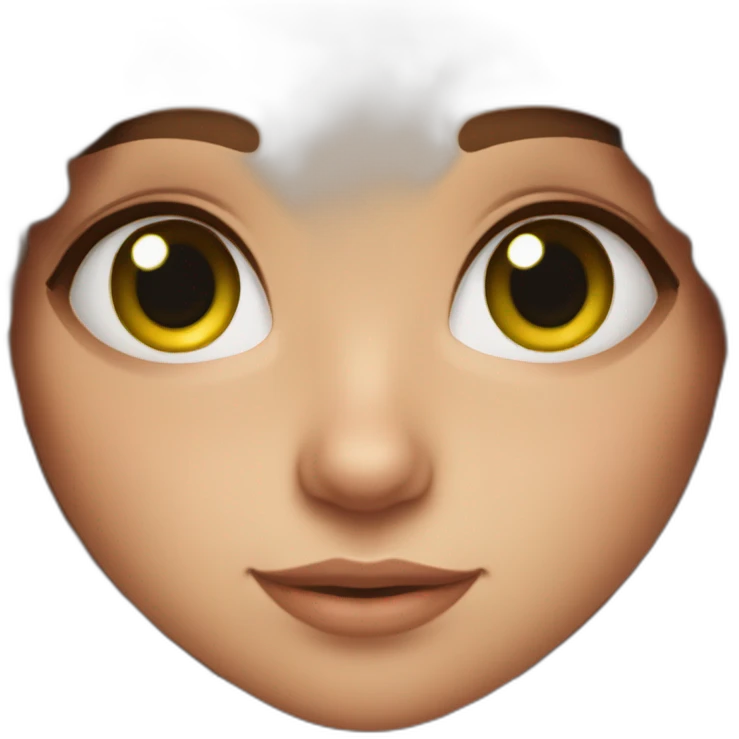 A cute girl with freckles, green eyes, and brown hair emoji