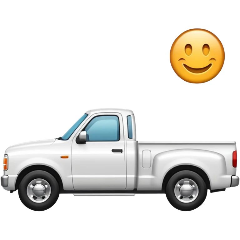 WHITE PICKUPTRUCK SIDE VIEW emoji