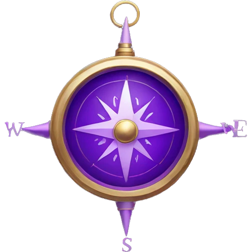 Magic purple compass emoji