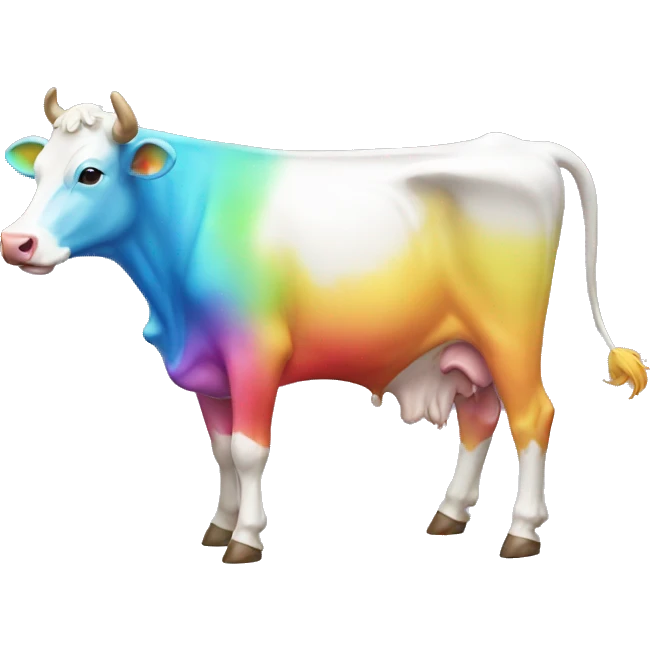 rainbow cow emoji