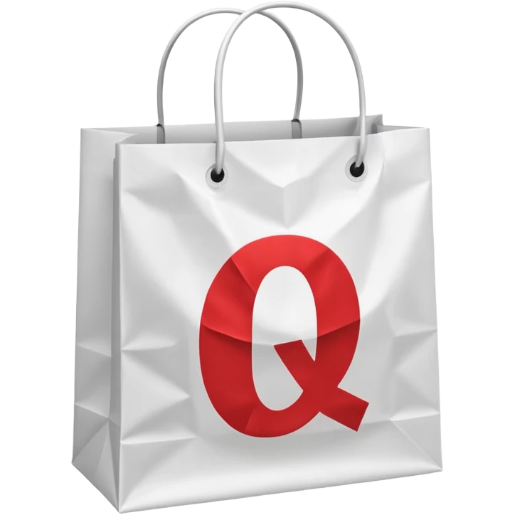 A shopping bag with a bold percent symbol (%) printed on it, symbolizing discounts and shopping benefits. emoji