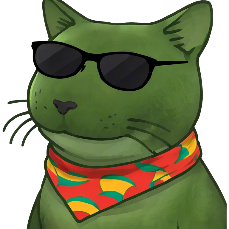 Cat with sunglasses emoji