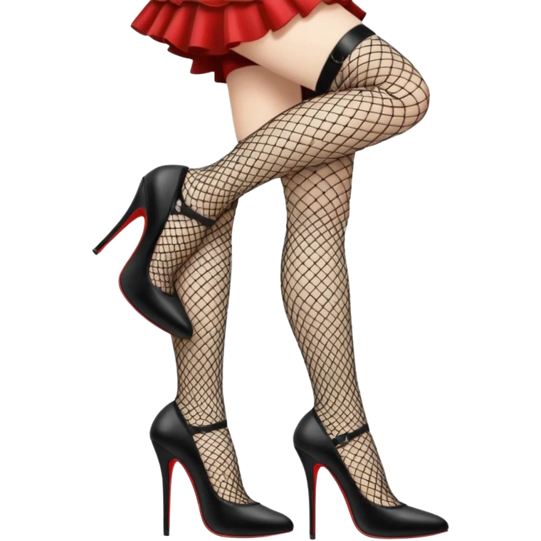 prostitute with high heels and fishnet stockings emoji