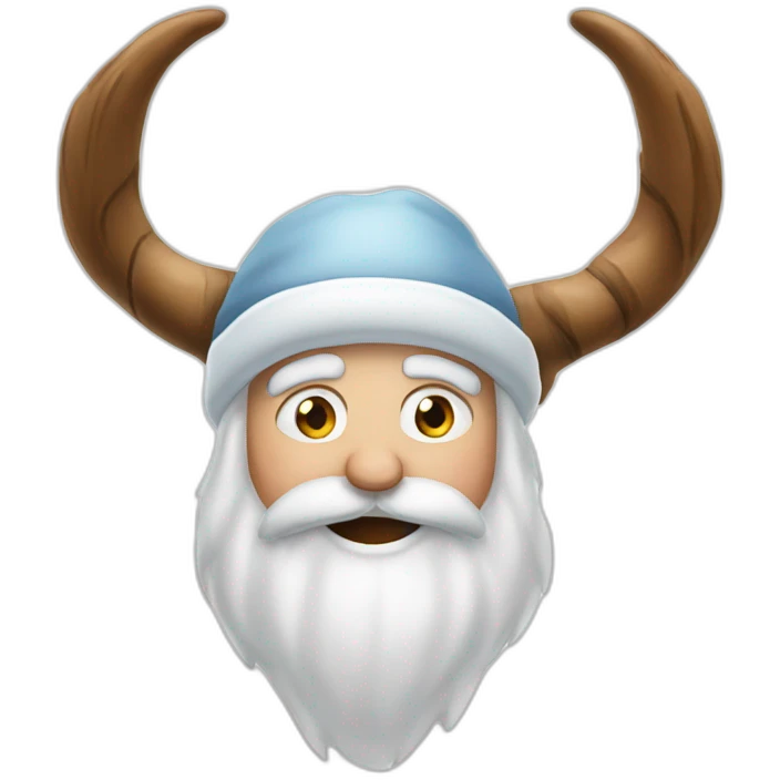 Father Frost hands Sign of the Horns emoji