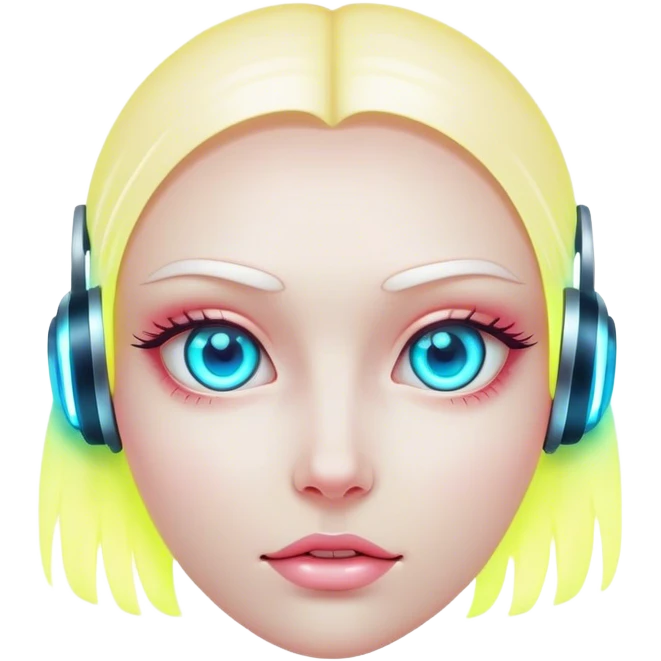 neon cyberpunk style cyber eyes emoji