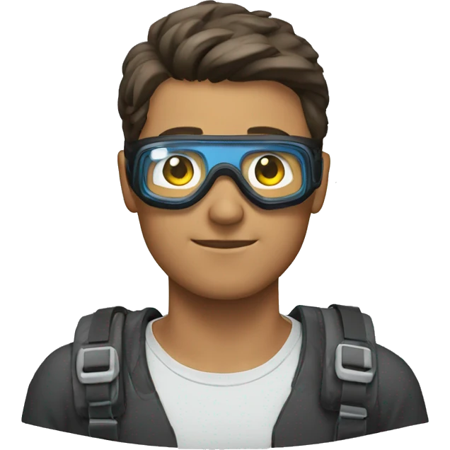 A man wearing goggles  emoji