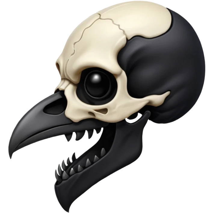 goth crow skull emoji