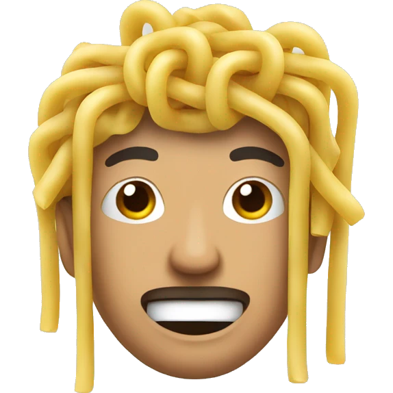 Noodles on a man emoji