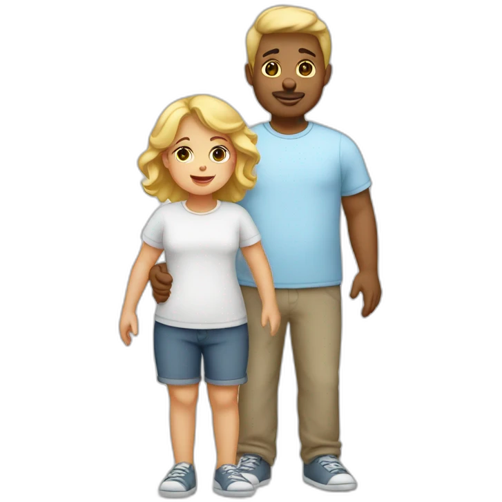 White family big girl two boys emoji